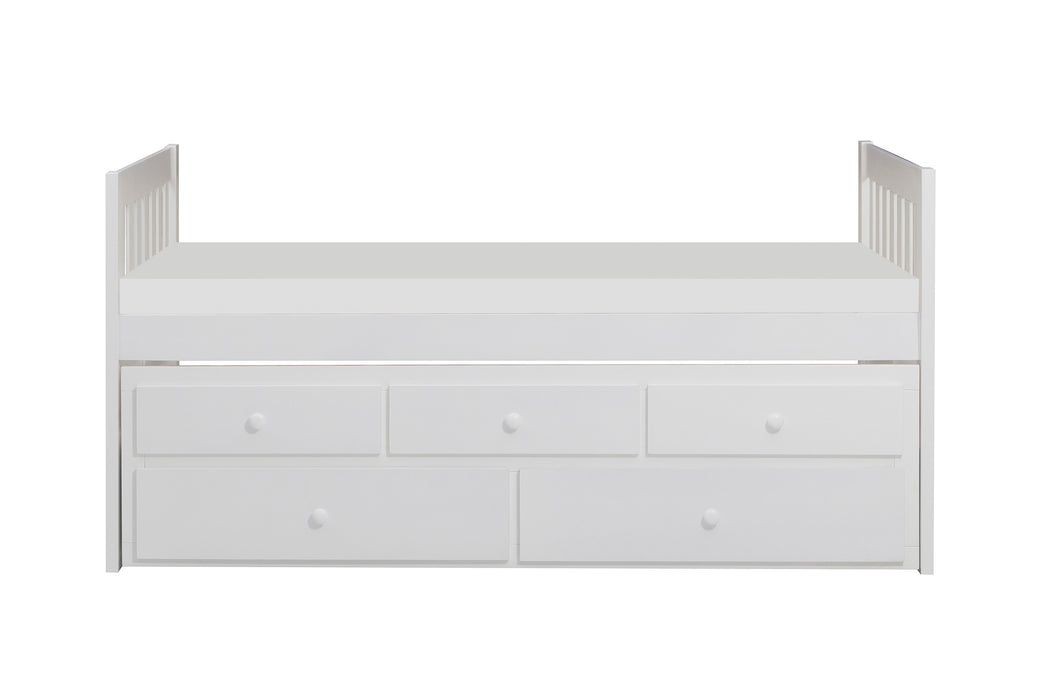 Galen (2) Twin/Twin Trundle Bed in White - B2053PRW-1* - FAMSA Furniture (TX)