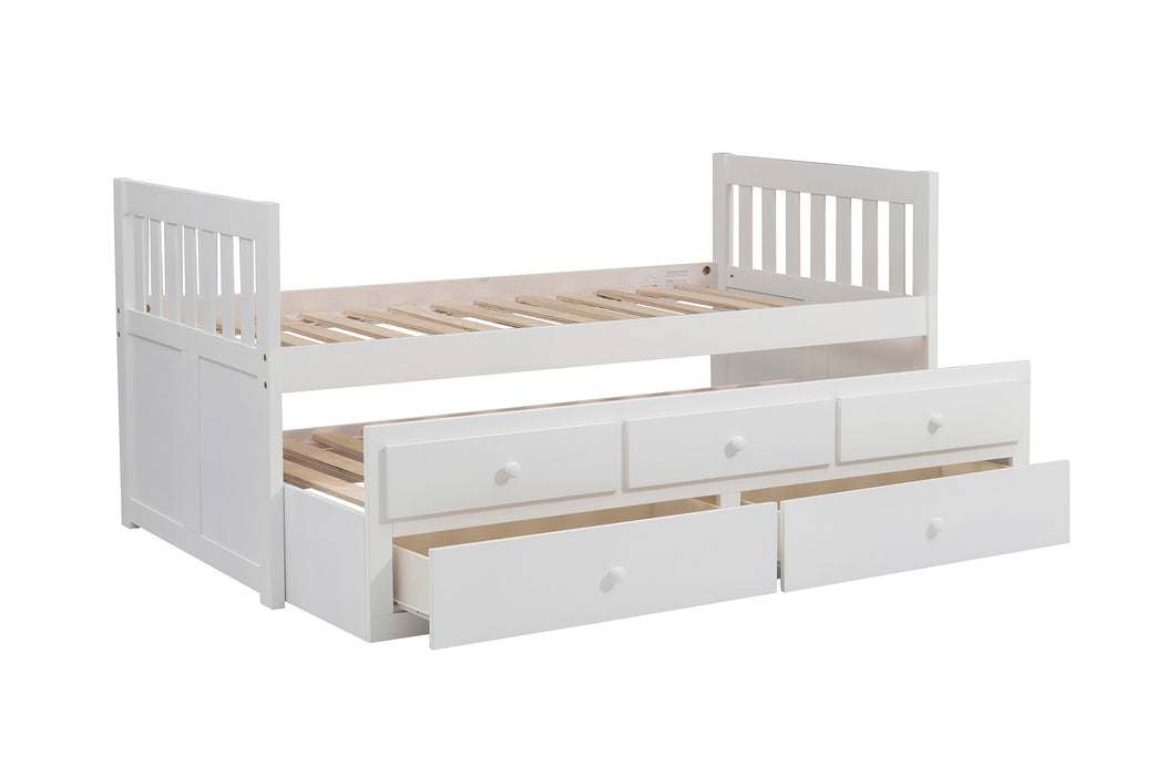 Galen (2) Twin/Twin Trundle Bed in White - B2053PRW-1* - FAMSA Furniture (TX)