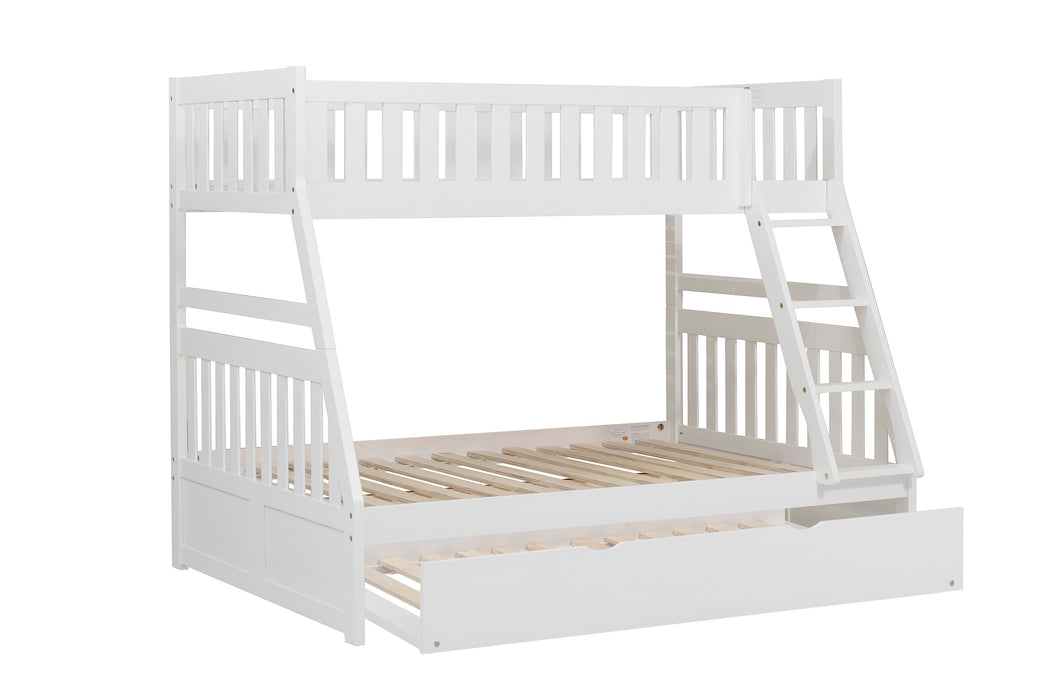 Galen (4) Twin/Full Bunk Bed with Twin Trundle in White - B2053TFW-1*R - FAMSA Furniture (TX)