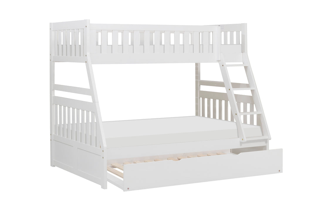 Galen (4) Twin/Full Bunk Bed with Twin Trundle in White - B2053TFW-1*R - FAMSA Furniture (TX)
