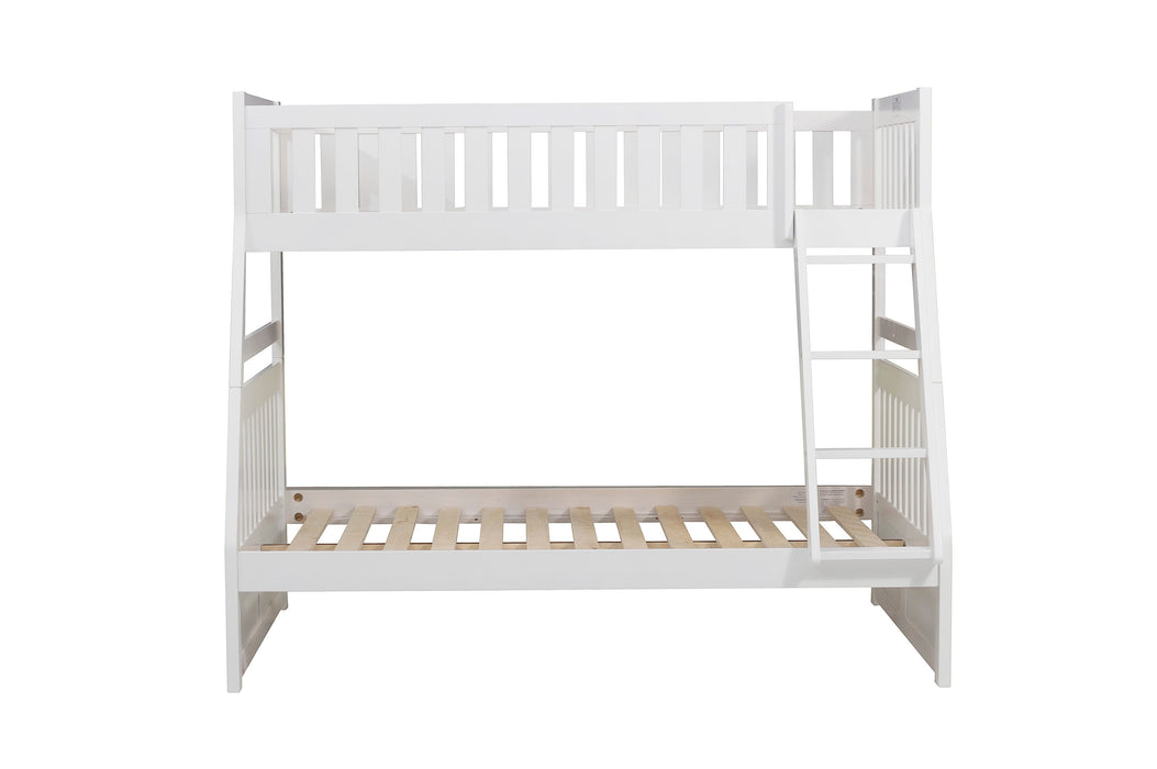 Galen (3) Twin/Full Bunk Bed in White - B2053TFW-1* - FAMSA Furniture (TX)
