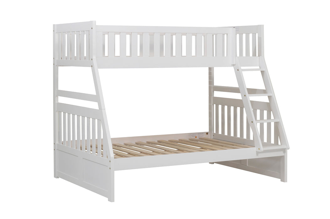 Galen (3) Twin/Full Bunk Bed in White - B2053TFW-1* - FAMSA Furniture (TX)