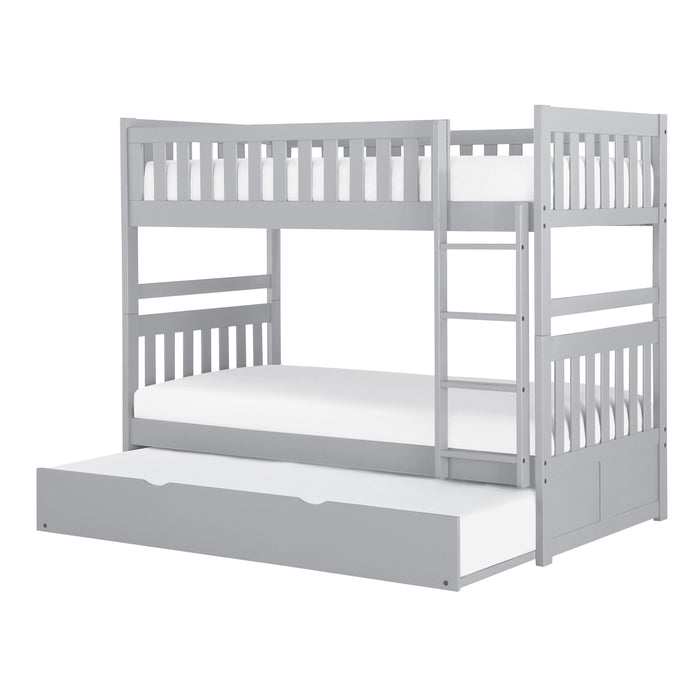 Orion (4) Twin/Twin Bunk Bed with Twin Trundle in Gray - B2063-1*R - FAMSA Furniture (TX)