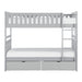 Orion (4) Twin/Twin Bunk Bed with Storage Boxes in Gray - B2063-1*T - FAMSA Furniture (TX)