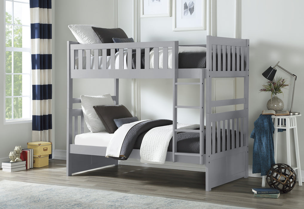 Orion (3) Twin/Twin Bunk Bed in Gray - B2063-1* - FAMSA Furniture (TX)