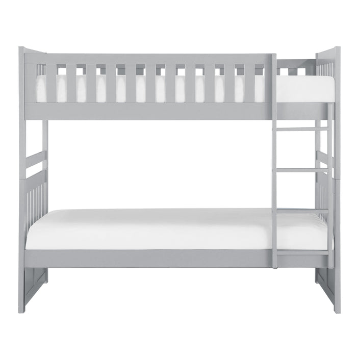 Orion (3) Twin/Twin Bunk Bed in Gray - B2063-1* - FAMSA Furniture (TX)