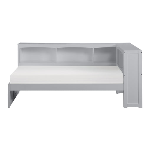 Orion (3) Twin Bookcase Corner Bed in Gray - B2063BC-1BC* - FAMSA Furniture (TX)