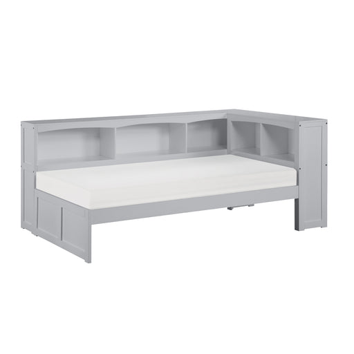 Orion (3) Twin Bookcase Corner Bed in Gray - B2063BC-1BC* - FAMSA Furniture (TX)