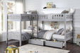 Orion (4) Corner Bunk Bed with Storage Boxes in Gray - B2063CN-1T* - FAMSA Furniture (TX)