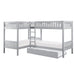 Orion (4) Corner Bunk Bed with Twin Trundle in Gray - B2063CN-1R* - FAMSA Furniture (TX)