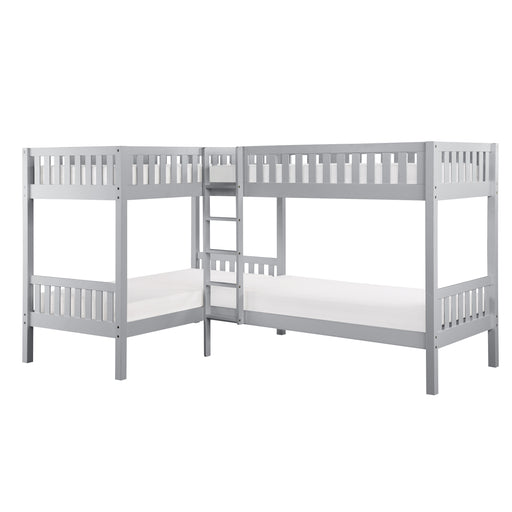 Orion (3) Corner Bunk Bed in Gray - B2063CN-1* - FAMSA Furniture (TX)