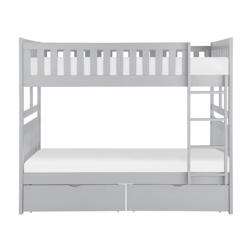 Orion (4) Full/Full Bunk Bed with Storage Boxes in Gray - B2063FF-1*T - FAMSA Furniture (TX)