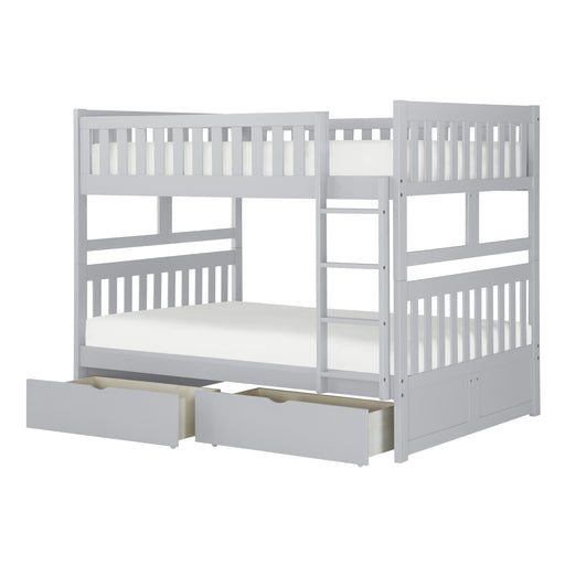 Orion (4) Full/Full Bunk Bed with Storage Boxes in Gray - B2063FF-1*T - FAMSA Furniture (TX)