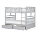 Orion (4) Full/Full Bunk Bed with Storage Boxes in Gray - B2063FF-1*T - FAMSA Furniture (TX)