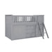 Orion (5) Low Loft Bunk with Bookcase and Dresser in Gray - B2063LL-1*BCDR - FAMSA Furniture (TX)