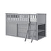 Orion (5) Low Loft Bunk with Bookcase and Dresser in Gray - B2063LL-1*BCDR - FAMSA Furniture (TX)