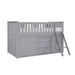 Orion (5) Low Loft Bunk with Bookcase and Dresser in Gray - B2063LL-1*BCDR - FAMSA Furniture (TX)