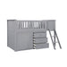 Orion (4) Low Loft Bunk with Dresser in Gray - B2063LL-1*DR - FAMSA Furniture (TX)