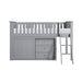 Orion (4) Low Loft Bunk with Dresser in Gray - B2063LL-1*DR - FAMSA Furniture (TX)