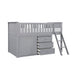 Orion (4) Low Loft Bunk with Dresser in Gray - B2063LL-1*DR - FAMSA Furniture (TX)