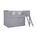Orion (4) Low Loft Bunk with Dresser in Gray - B2063LL-1*DR - FAMSA Furniture (TX)
