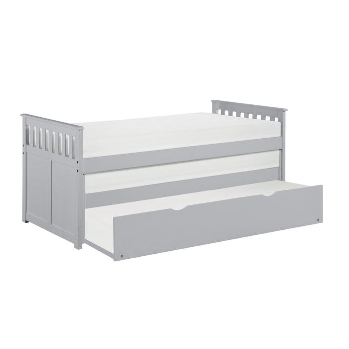 Orion Twin/Twin Bed with Twin Trundle in Gray - B2063RT-1R - FAMSA Furniture (TX)