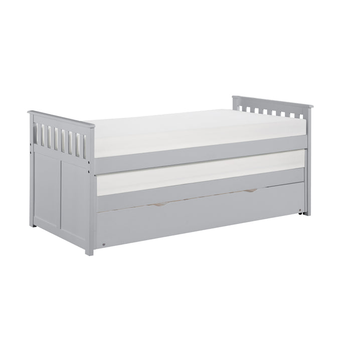 Orion Twin/Twin Bed with Twin Trundle in Gray - B2063RT-1R - FAMSA Furniture (TX)