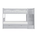 Orion (5) Twin/Twin Step Bunk Bed with Storage Boxes in Gray - B2063SB-1*T - FAMSA Furniture (TX)