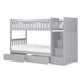 Orion (5) Twin/Twin Step Bunk Bed with Storage Boxes in Gray - B2063SB-1*T - FAMSA Furniture (TX)
