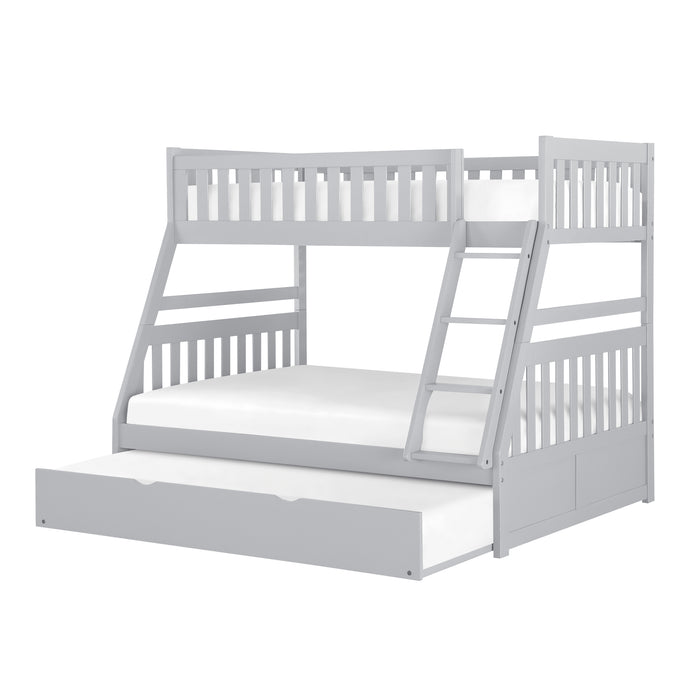 Orion (4) Twin/Full Bunk Bed with Twin Trundle in Gray - B2063TF-1*R - FAMSA Furniture (TX)