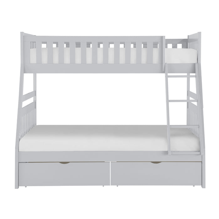 Orion (4) Twin/Full Bunk Bed with Storage Boxes in Gray - B2063TF-1*T - FAMSA Furniture (TX)