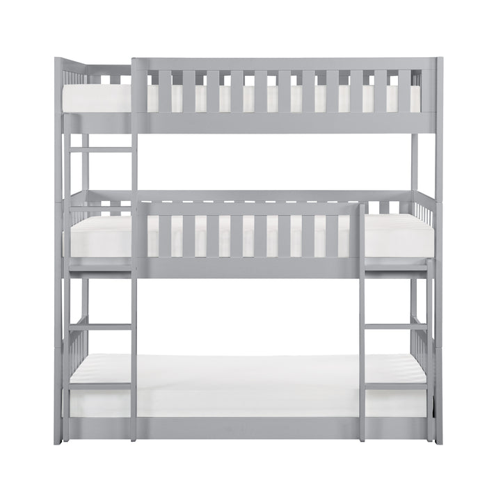 Orion (3) Triple Bunk Bed in Gray - B2063TTT-1* - FAMSA Furniture (TX)