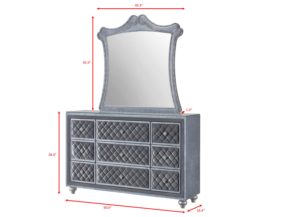 Came 7pc King Bedroom Set - Gray