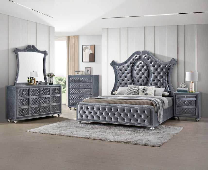 Came 7pc King Bedroom Set - Gray