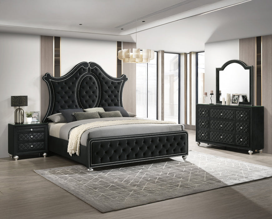 Came 7pc King Bedroom Set - Black