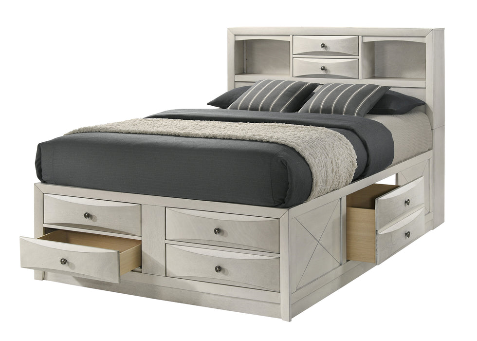 Emily 7pc King Bedroom Set - White