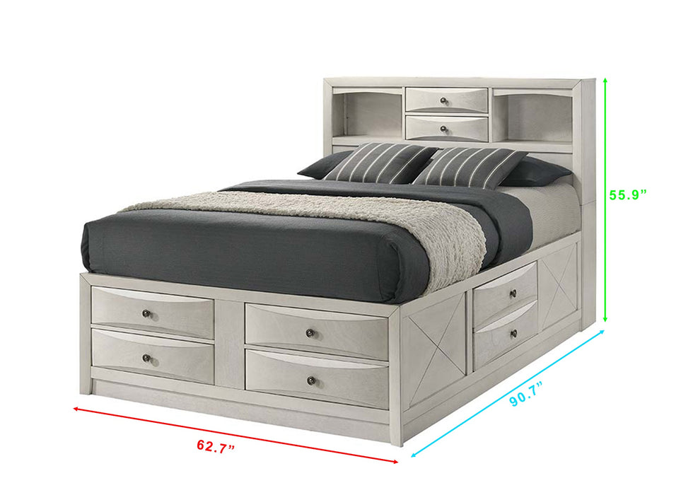 Emily 7pc Queen Bedroom Set - White