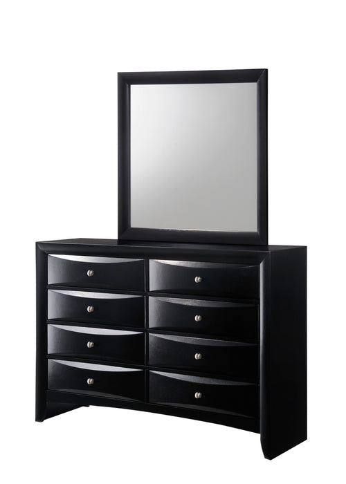 Emily 7pc Queen Bedroom Set - Black