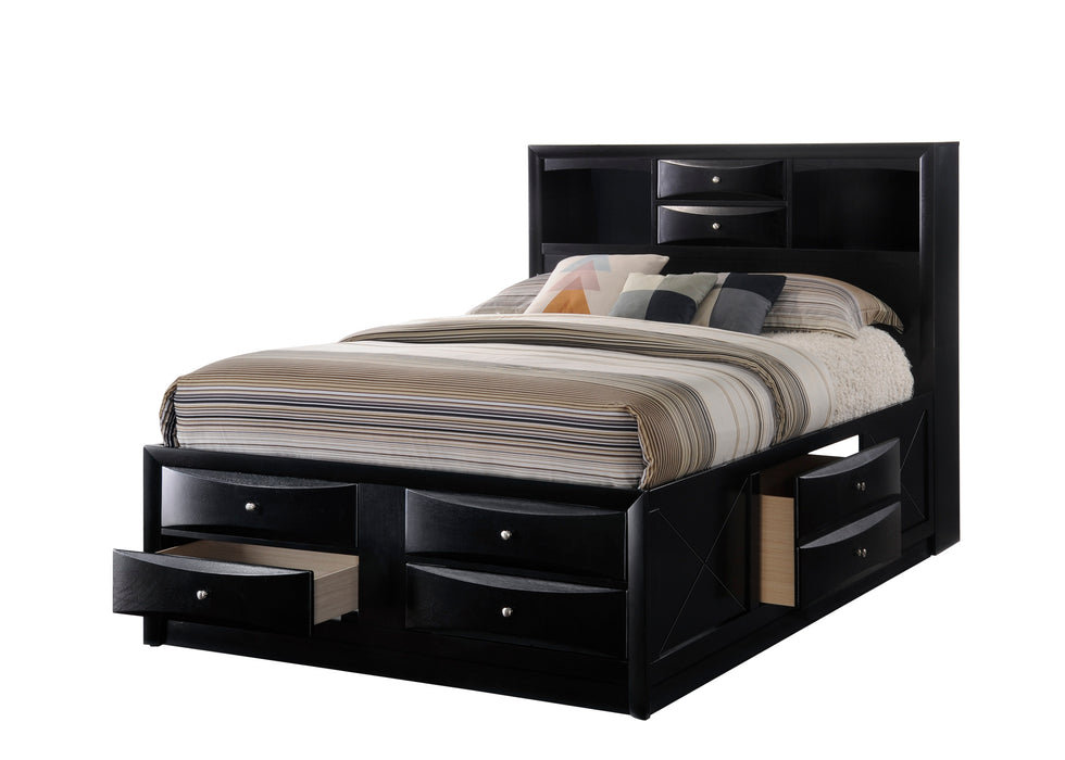 Emily 7pc Queen Bedroom Set - Black