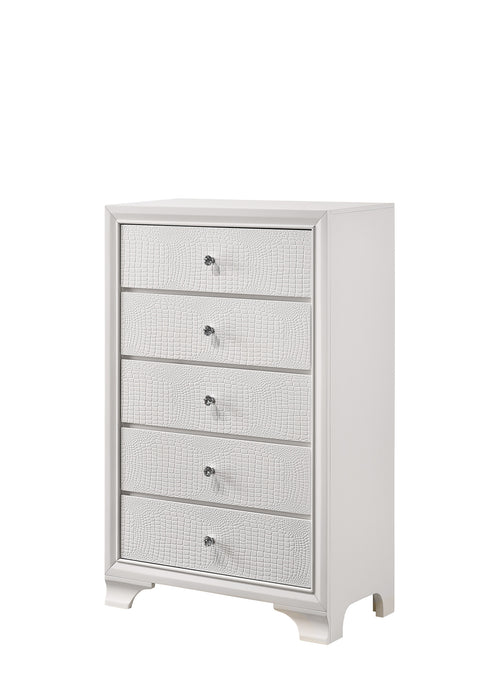 Lyssa 5-Drawer Chest - White