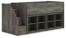 Frandern Loft Bed with Bookcase Storage - FAMSA Furniture (TX)
