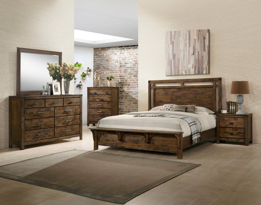Curtis 6pc Queen Bedroom Set - Brown