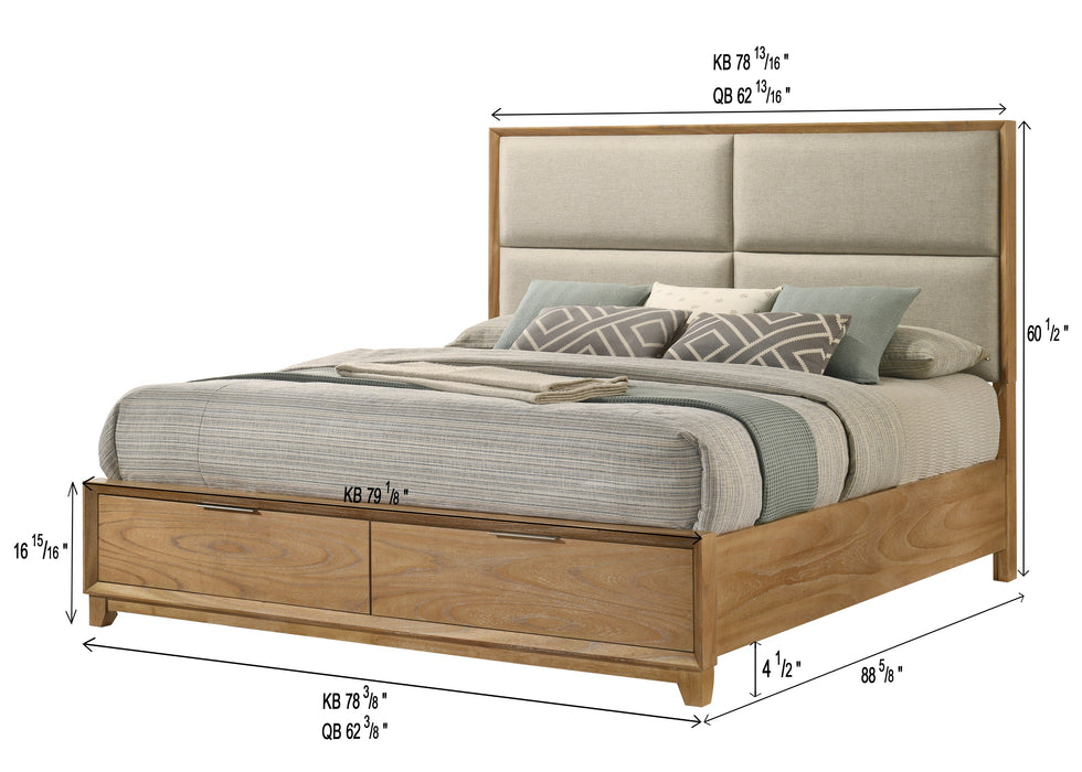 Honey 6pc Queen Bedroom Set
