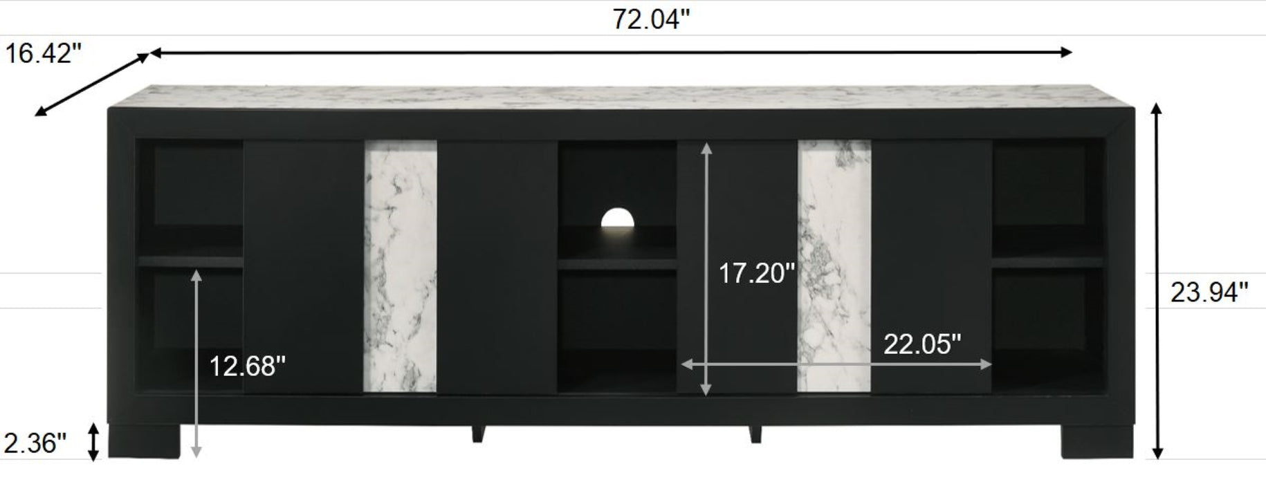 Angley 72-Inch TV Stand - FAMSA Furniture (TX)