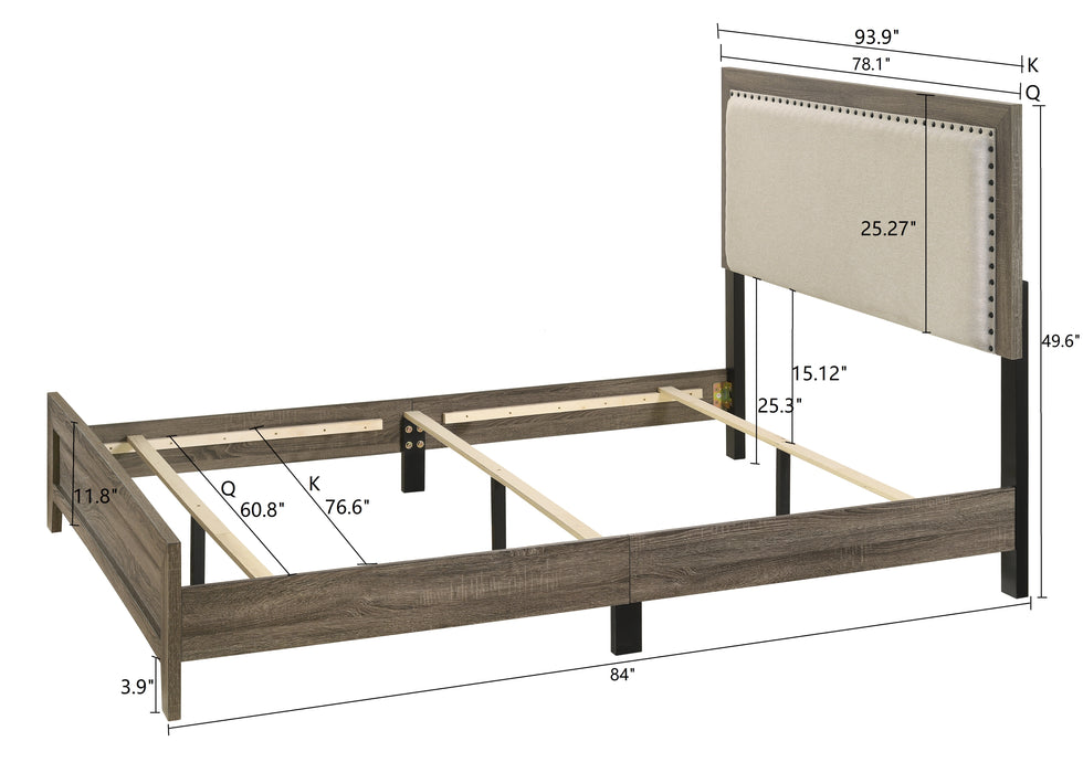 Mill 4pc Queen Bedroom Set in Gray