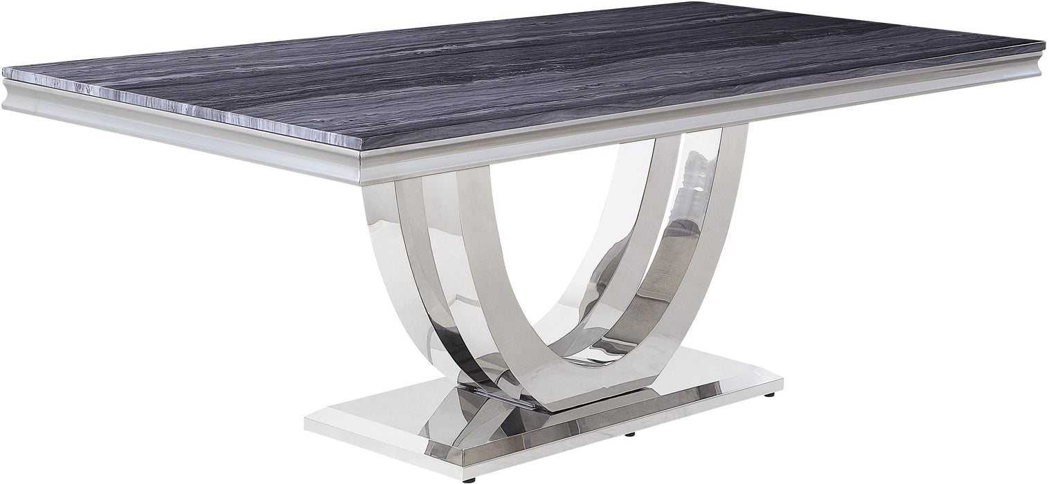 Cambrie Dining Table w/Natrual Marble Top - Image 4
