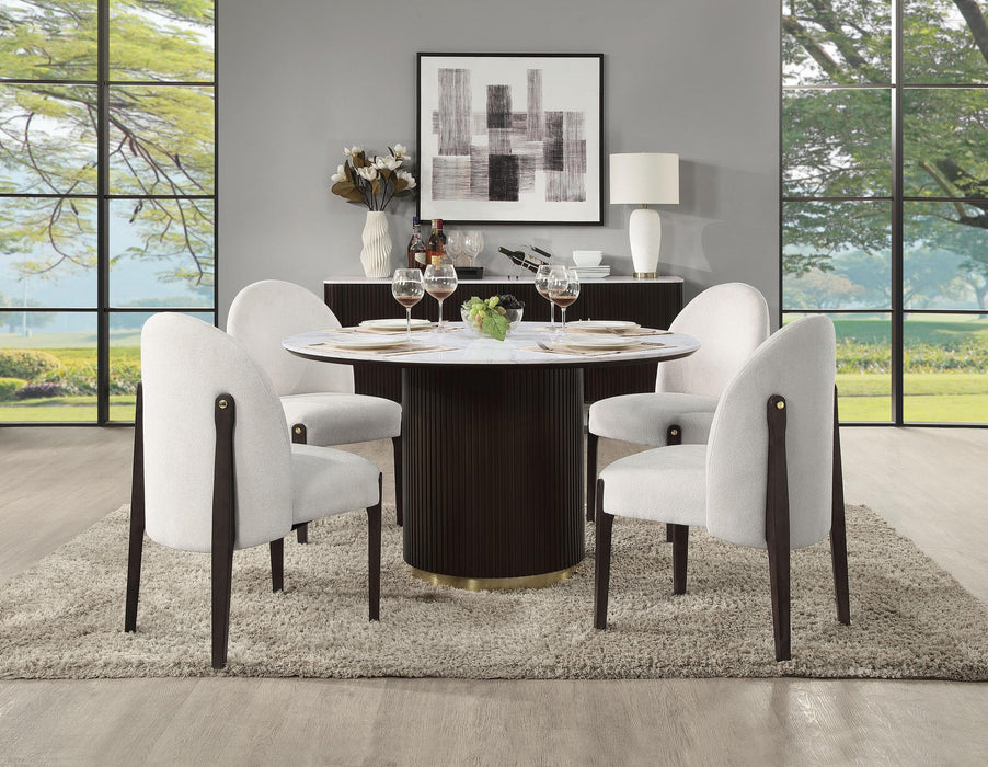 Clayten Round Dining Table w/Marble - Image 9