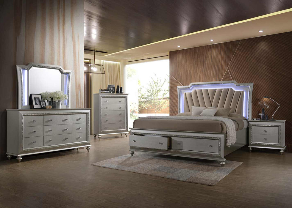 Kaitlyn Eastern King Bed w/Storage & LED - Image 10
