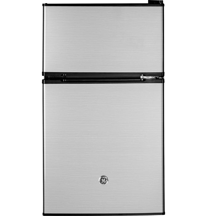 GE ENERGY STAR Double-Door Compact Refrigerator GDE03GLKLB - FAMSA Furniture (TX)