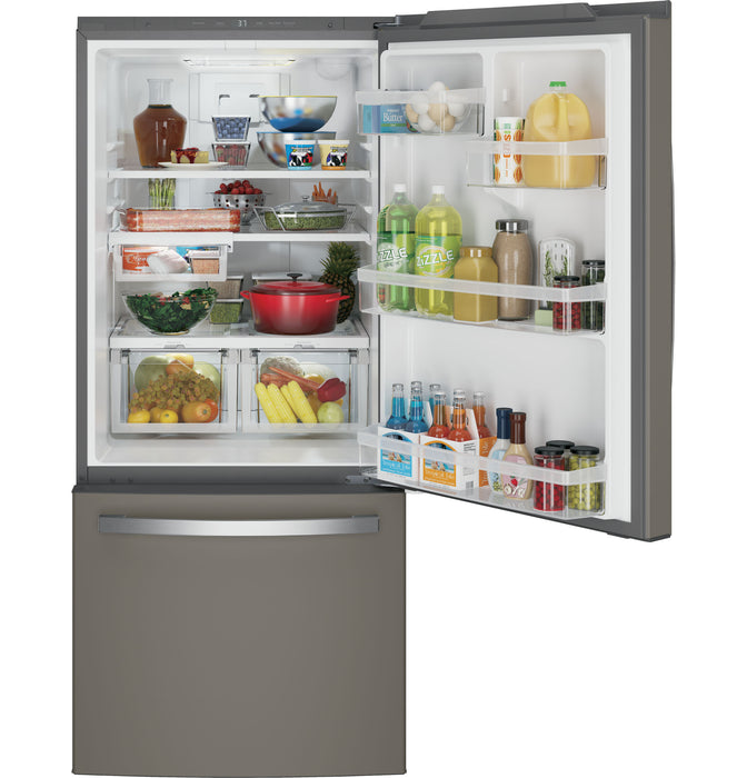 GE Series 20.9 Cu. Ft. Slate Bottom Freezer Refrigerator